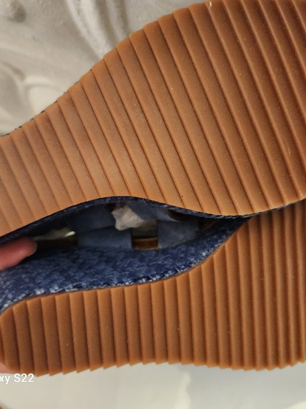 Sofft "Haddison" Suede French Blue Wedge Sandals. NIB. Size 9 - Picture 8 of 11
